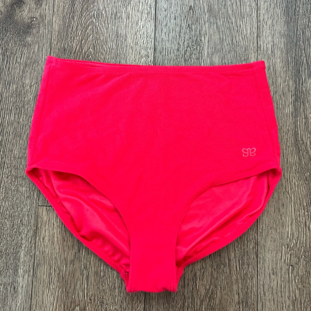 Women's Pink Mid rise Swim Bottoms